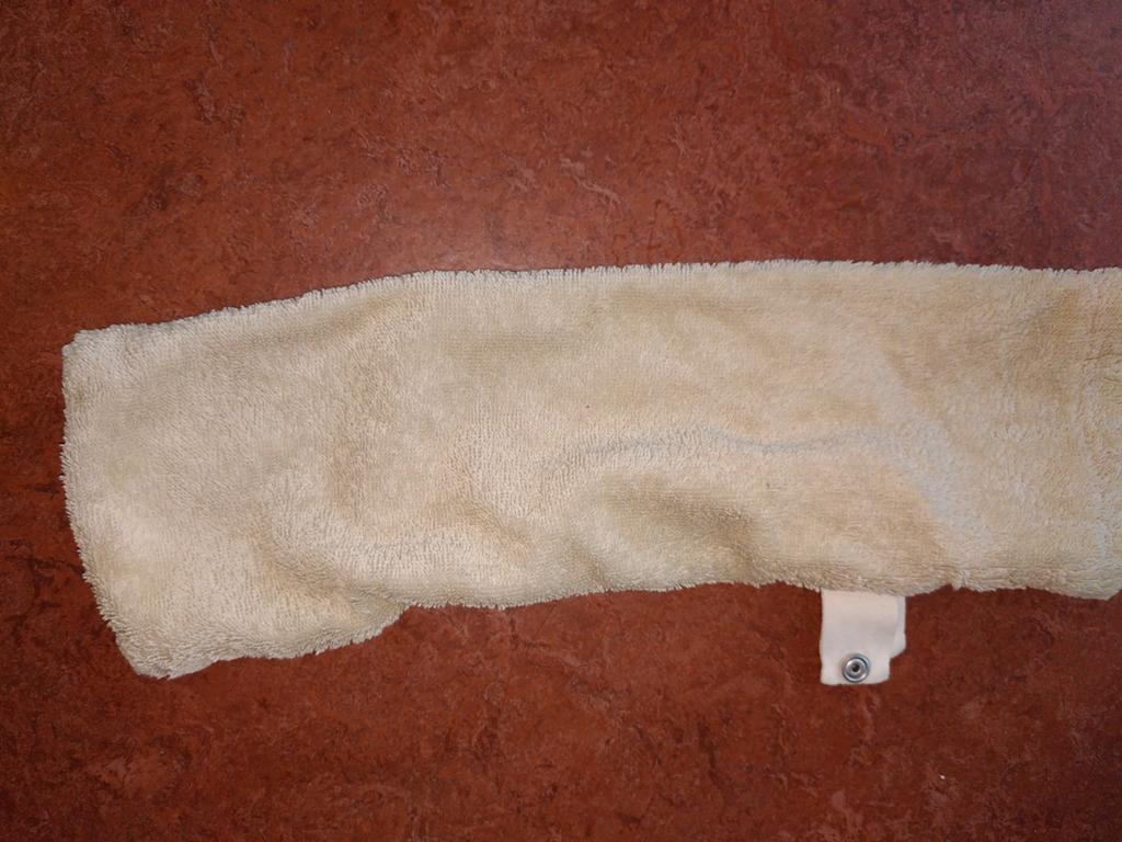 Beige badstof kruikezak met sluiting, Ophalen of Verzenden, Gebruikt
