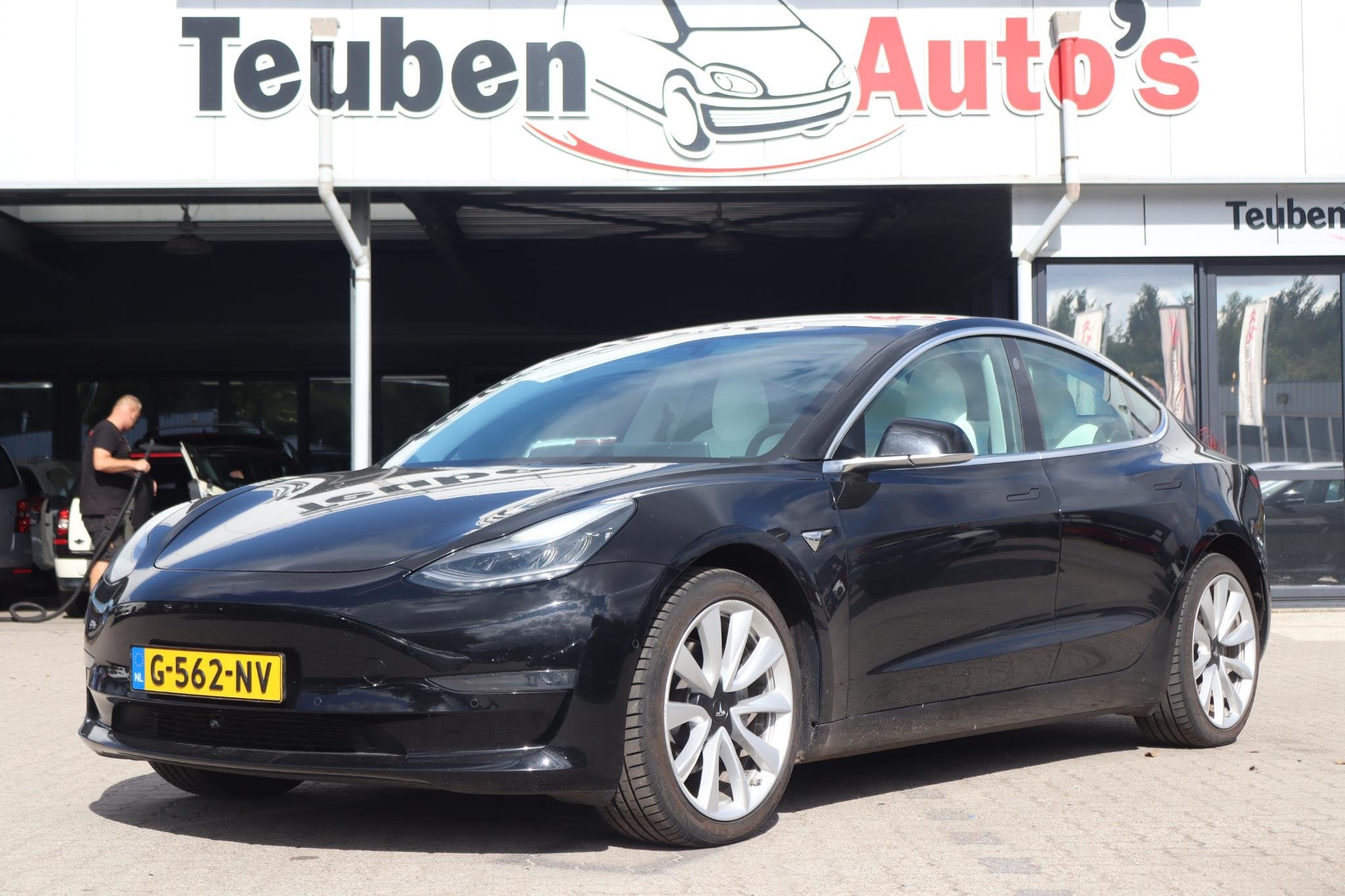 Tesla Model 3 Long Range AWD 75 kWh | SOH 89,4 % | Full Self, Automaat, Stof, Electronic Stability Program (ESP), Zwart