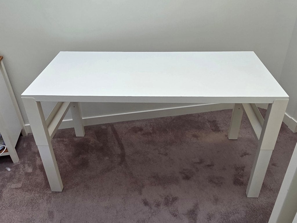 IKEA kinderbureau wit – in hoogte verstelbaar, Ophalen, Gebruikt, 96 cm, Kinderbureau