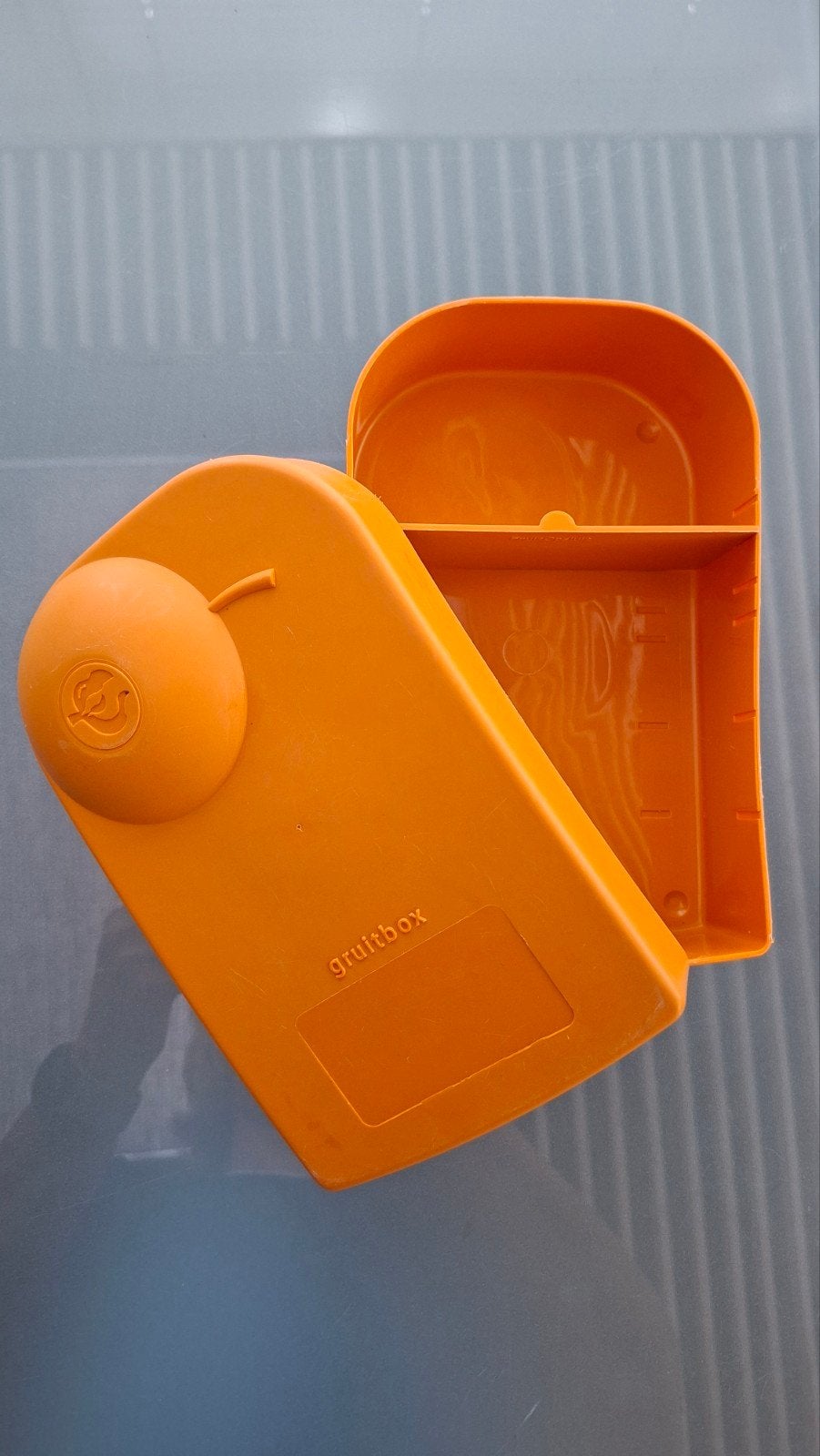 Oranje broodtrommel - nagenoeg nieuw, Broodtrommel, Ophalen of Verzenden, Zo goed als nieuw, Oranje