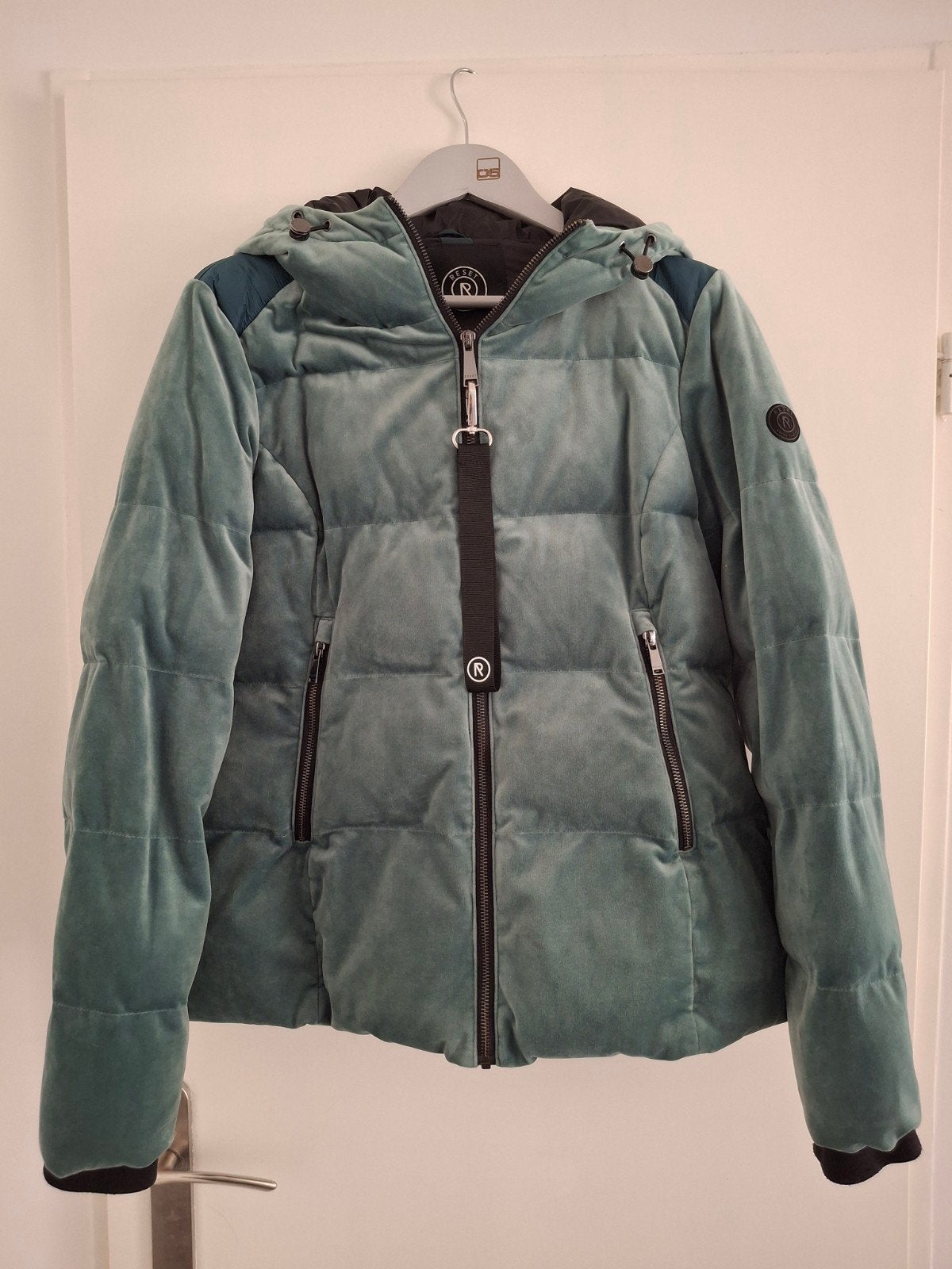 Reset fluwelen winterjas 42, Maat 42/44 (L), Ophalen of Verzenden, Gedragen, Groen