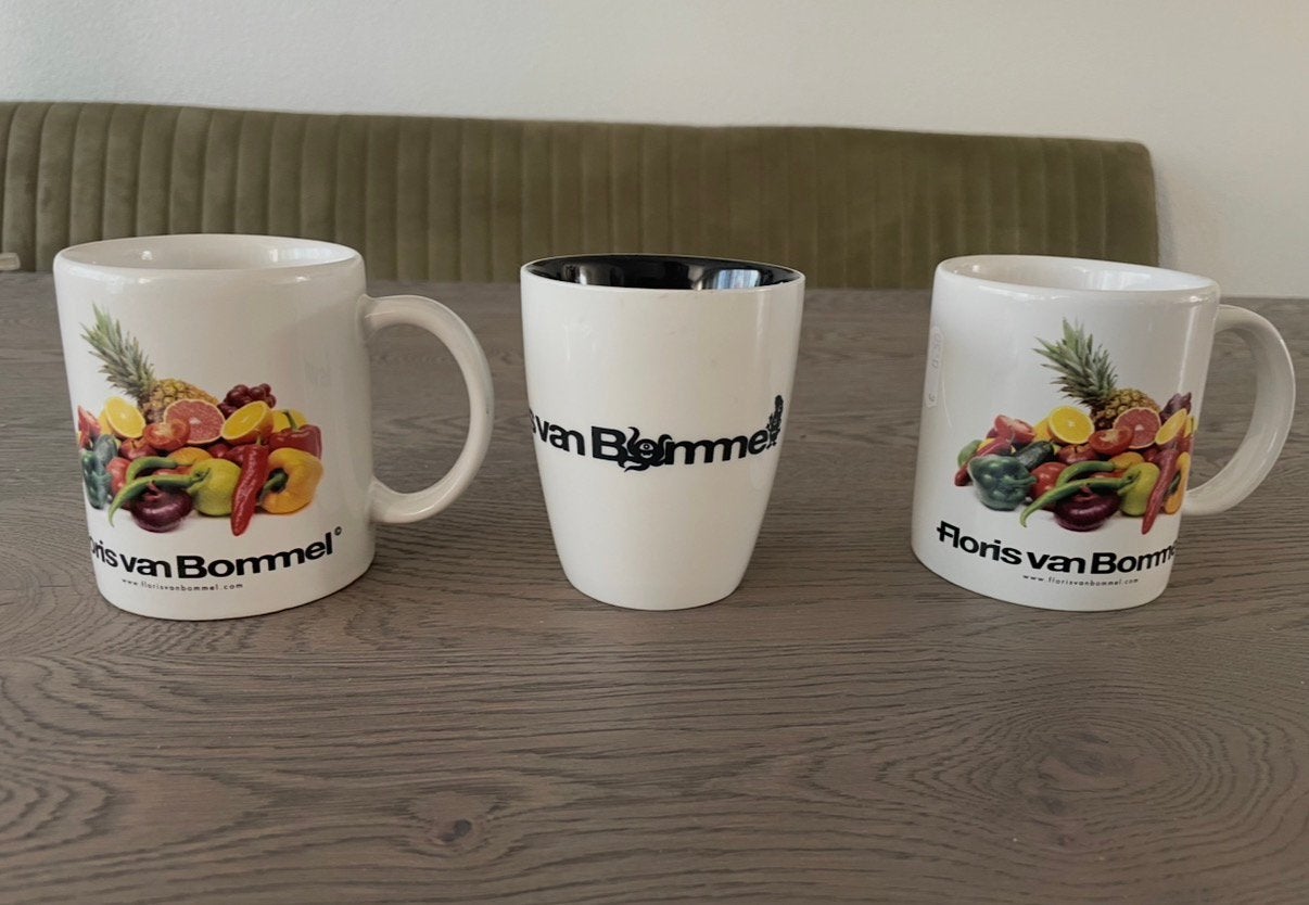 Floris van Bommel mokken, Nieuw, Ophalen of Verzenden, Overige stijlen, Kop(pen) en/of Schotel(s)