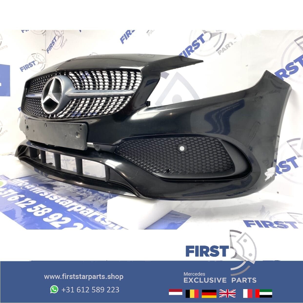 W176 FACELIFT AMG Voorbumper zwart Mercedes A Klasse 2018 co, Gebruikt, -, Voor, Ophalen of Verzenden