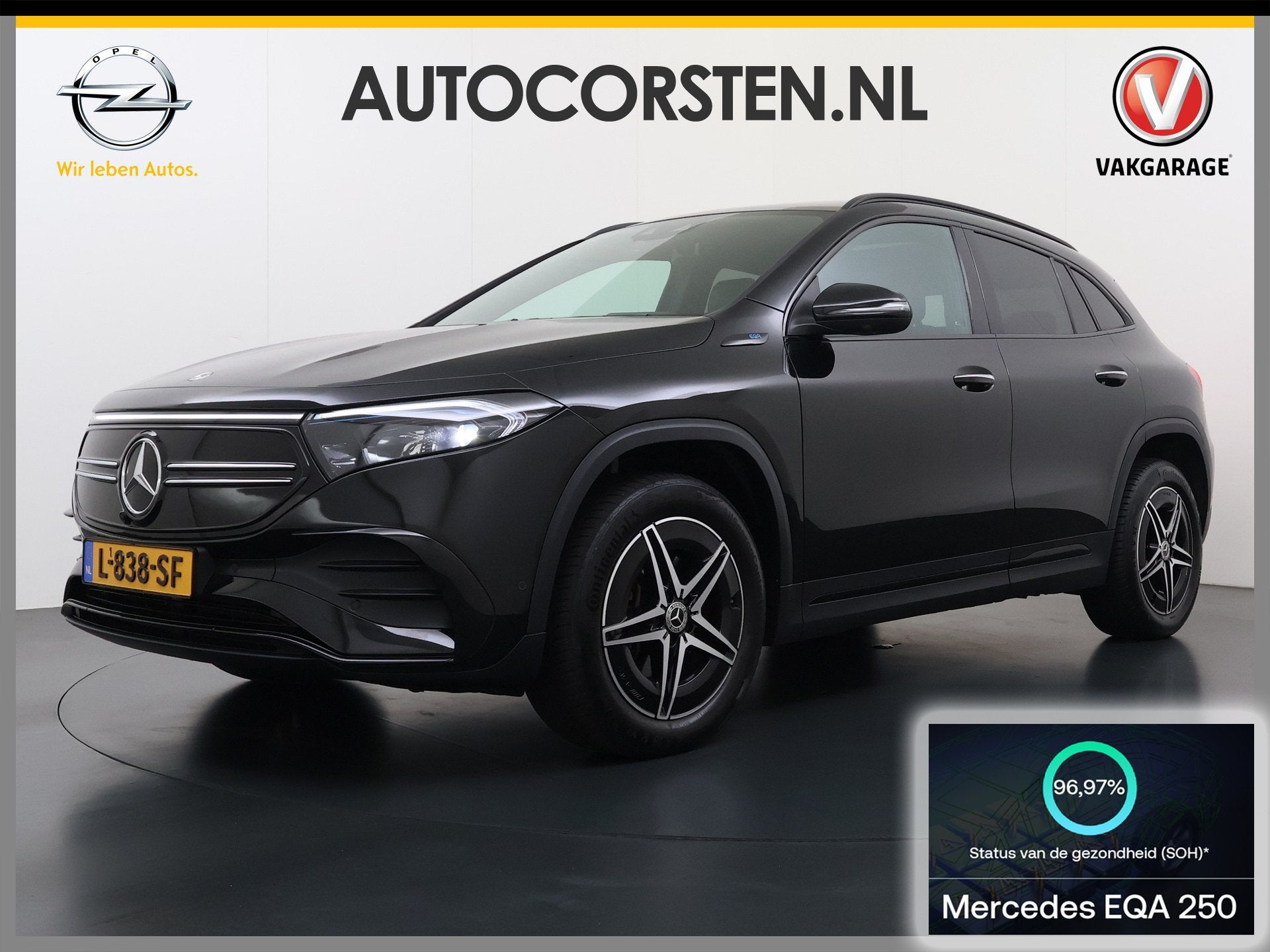 Mercedes-Benz EQA AMG 67kWh SOH 97% Pano-Dak 360Camera Lee, 1940 kg, Gebruikt, 190 pk, Origineel Nederlands