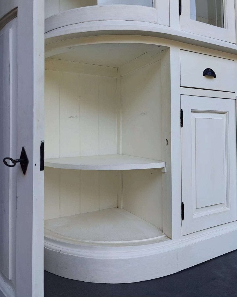 Prachtige halfronde servieskast | Vitrinekast organisch #338, Huis en Inrichting, Gebruikt, -, 200 cm of meer, -