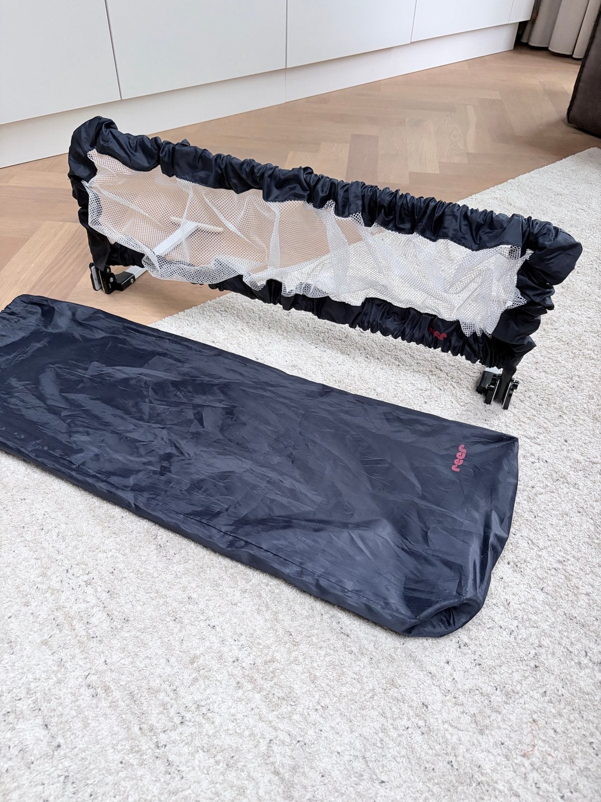 Reer bedhekje 100-150cm, Kinderen en Baby's, Zo goed als nieuw, Matras, Minder dan 70 cm, 140 tot 160 cm