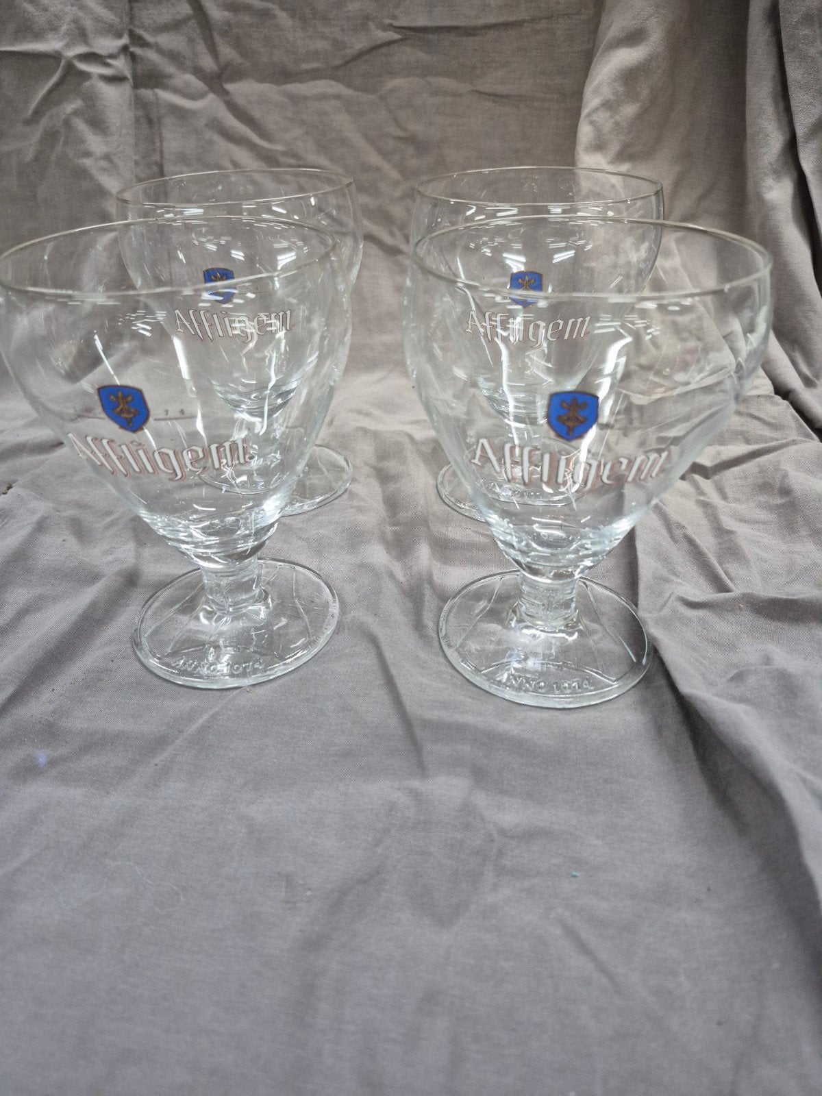 4 Affligem bierglazen, Ophalen of Verzenden, Overige merken, Glas, Overige typen