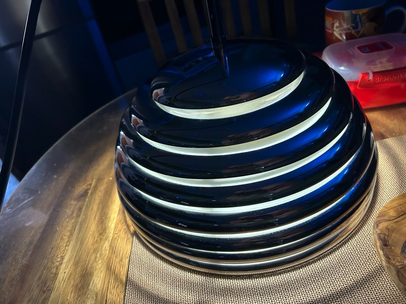 Space Age lamp, metaal, chroom, Ophalen, Zo goed als nieuw