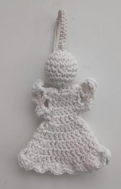 Gehaakte engel met ophanglus, Diversen, Kerst, Oosterveldweg 15, 7274 DZ, Verzenden, Zo goed als nieuw, Stichting Angel's Choice