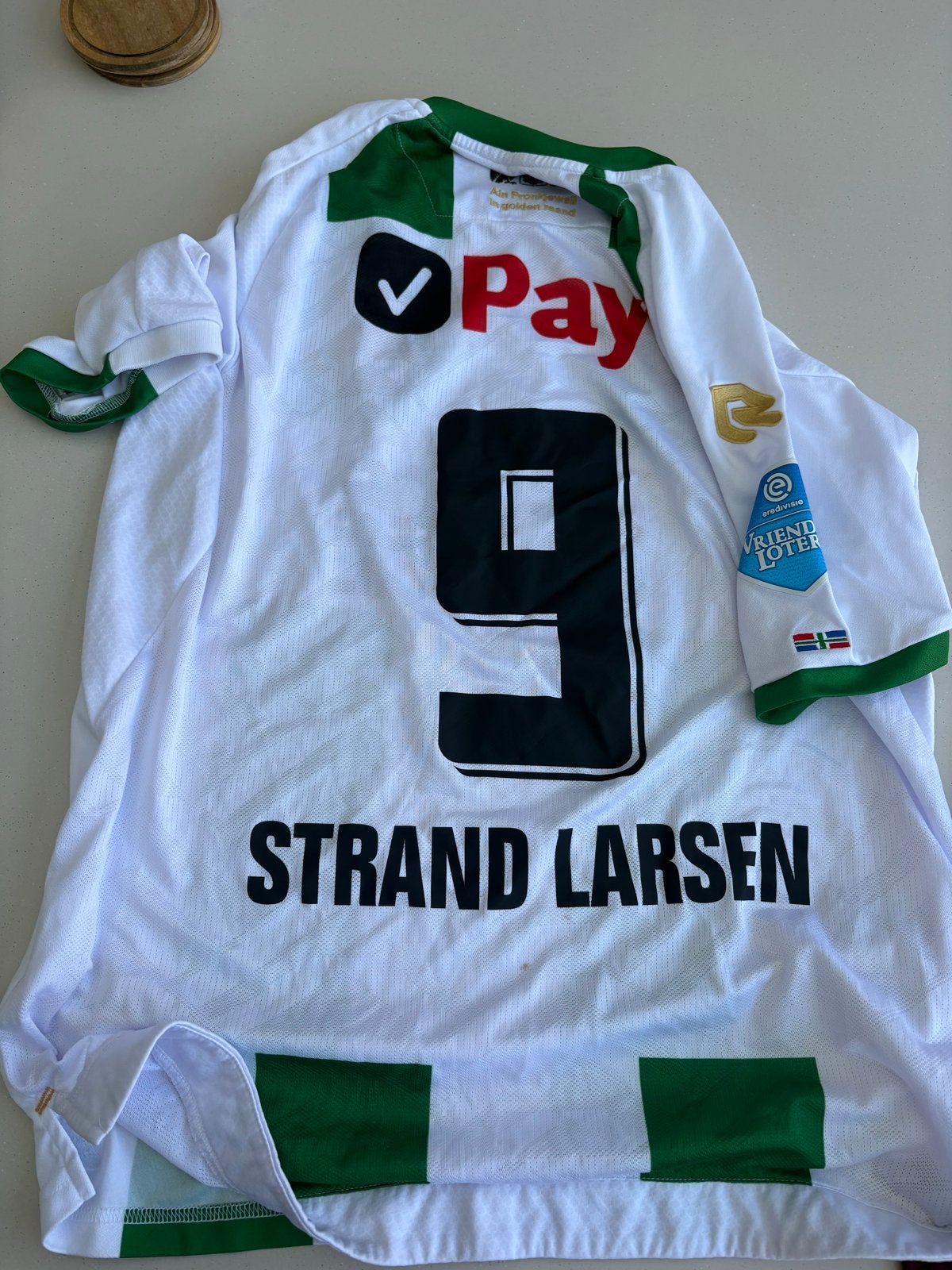 Matchworn FC Groningen shirt - Strand Larsen #9, Ophalen of Verzenden