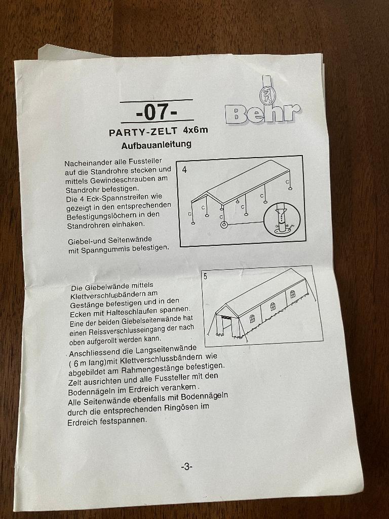 partytent voor (examen) feest  4x6 meter, Ophalen, Opvouwbaar, Partytent, 2 meter of meer