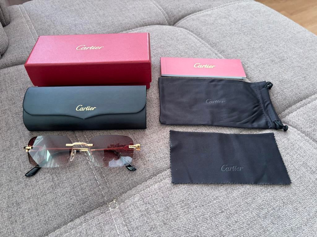 Cartier CT0290S Gold/Brown, Overige merken, Zonnebril, Bruin, Nieuw