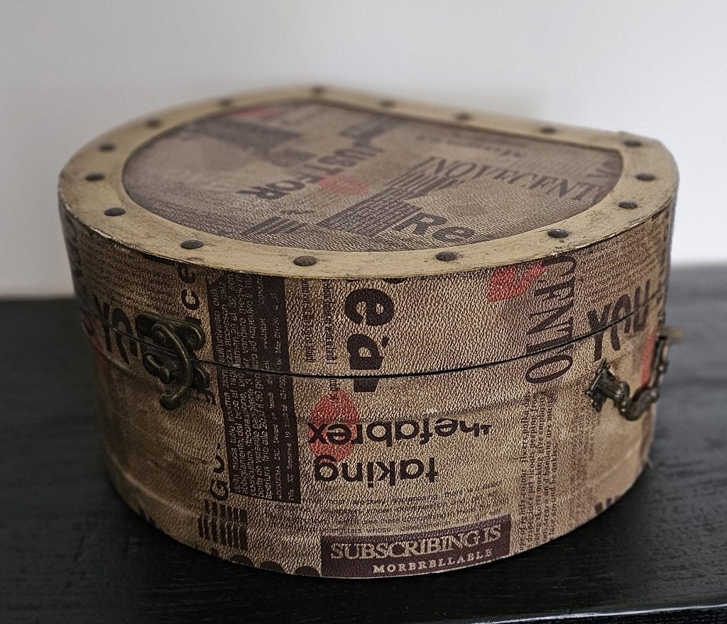 LEUKE OUDE BROCANTE HOUTEN KOFFER, Minder dan 50 cm, Gebruikt, Minder dan 50 cm, Ophalen of Verzenden