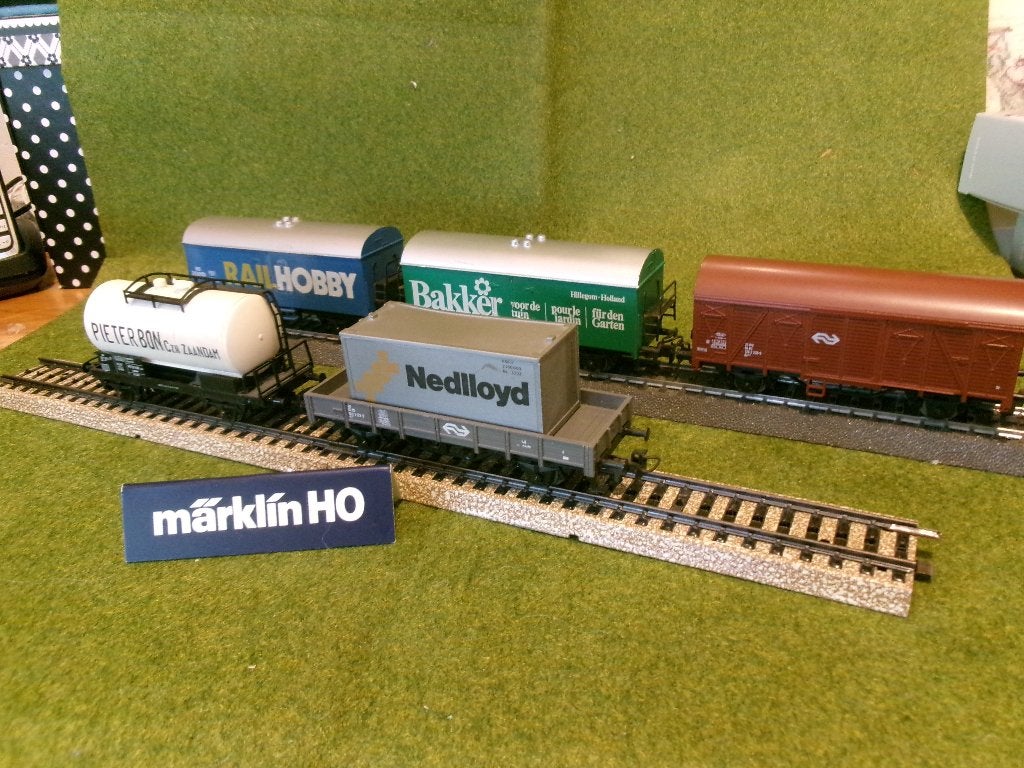 Marklin 5 Nederlandse NS wagens container Verzenden kan ook, Ophalen, Wisselstroom, Wagon, Märklin