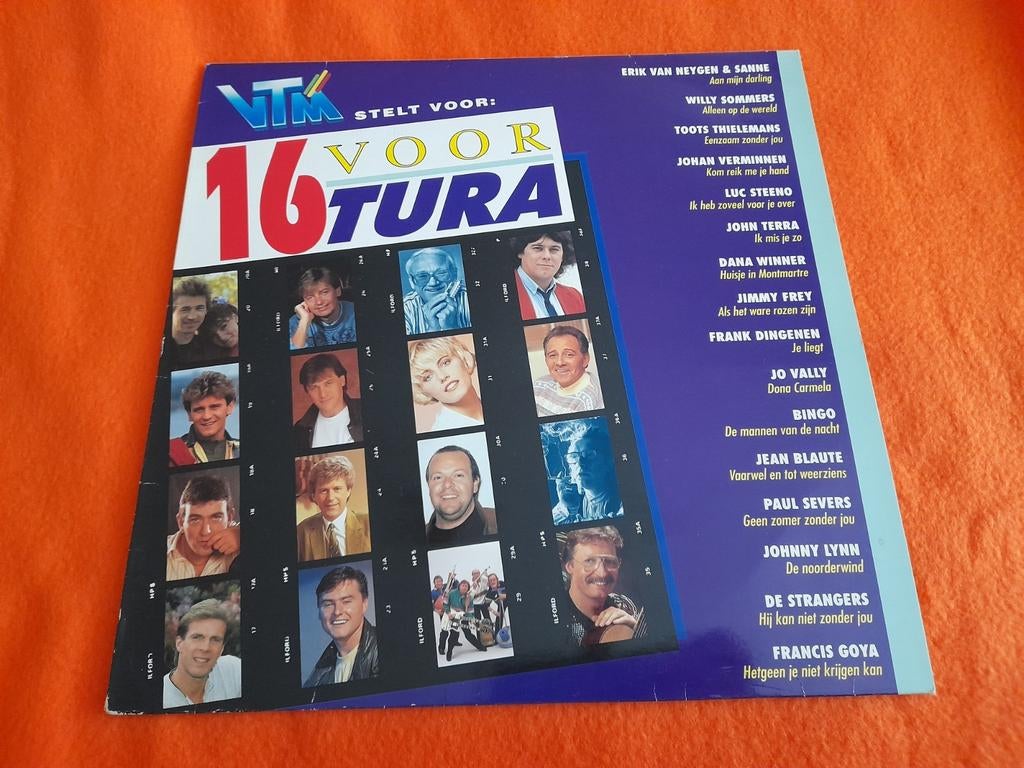 16 voor Tura - VTM stelt voor: 16 voor Tura (1990), Cd's en Dvd's, Vinyl | Nederlandstalig, Gebruikt, Ophalen of Verzenden, Complilatie