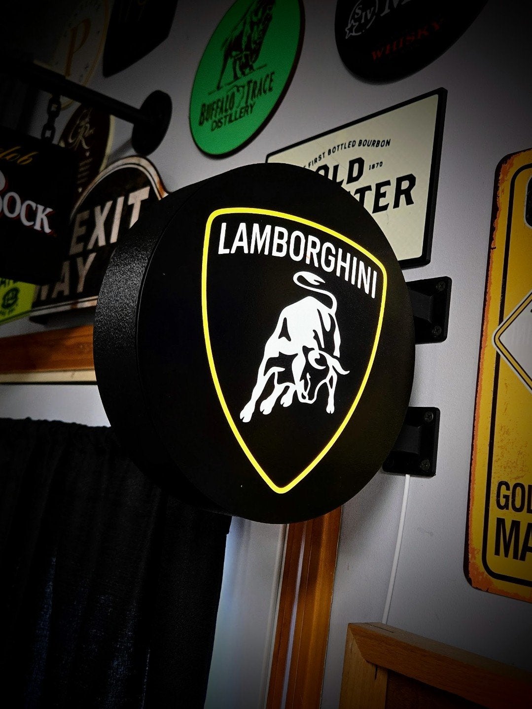 Nieuw Dubbelzijdig Lamborghini Logo Lichtbord, Ophalen of Verzenden