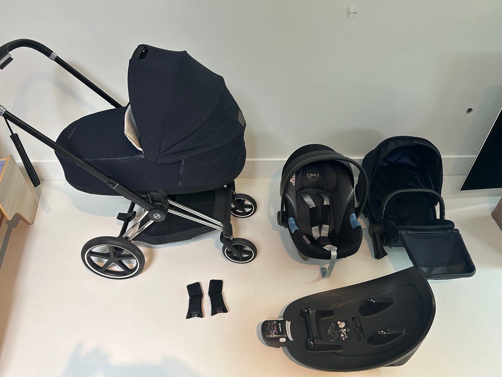 Complete Cybex Combiwagen Set met Isofix en Accessoires, Gebruikt, Combiwagen, Met autostoeltje, Ophalen
