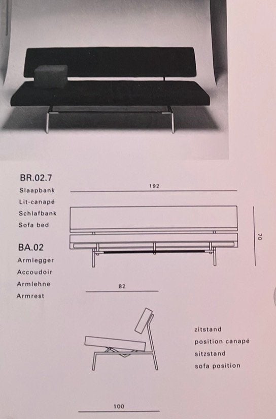 Martin Visser slaapbank Spectrum 1990, Ophalen, Zo goed als nieuw, Tweepersoons