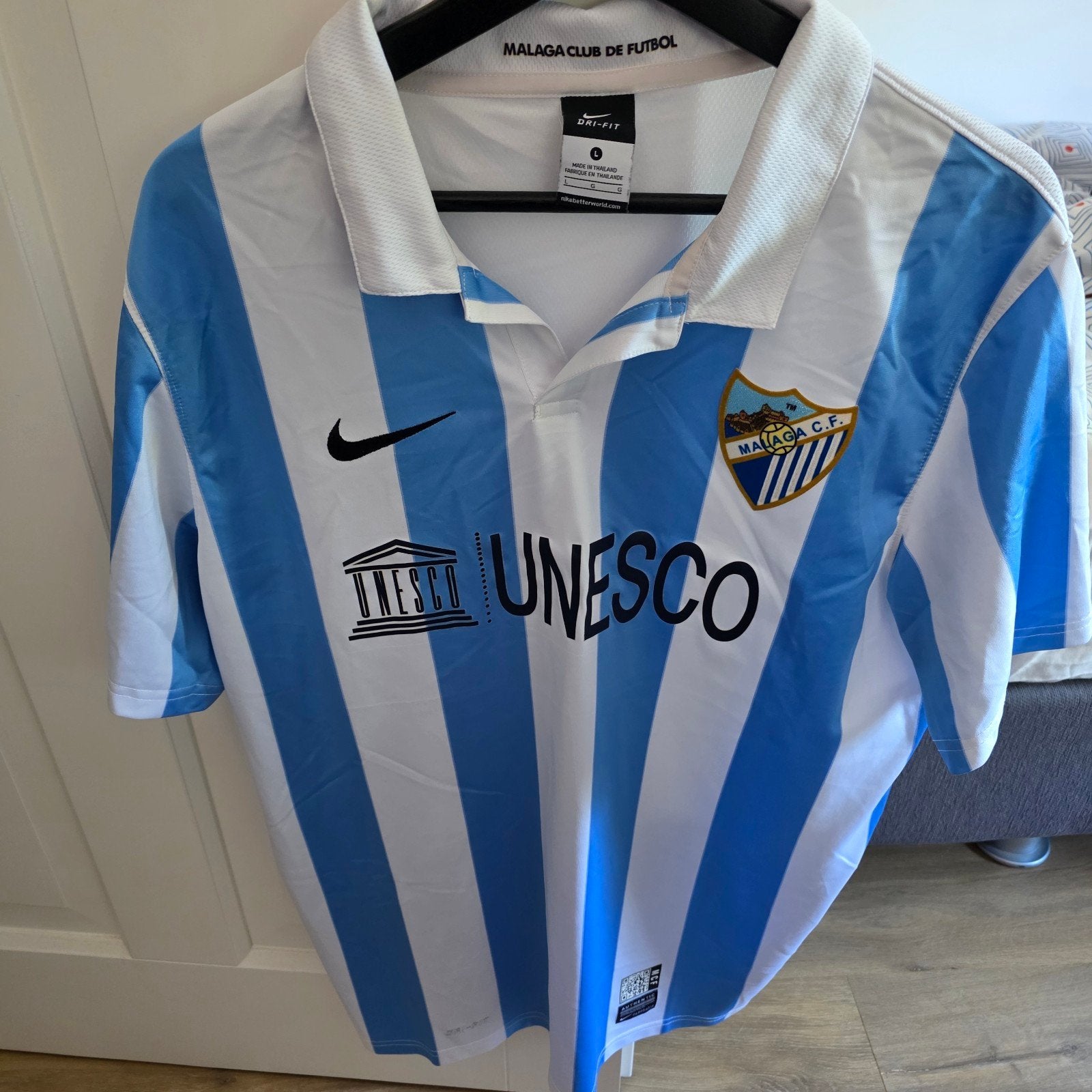 Malaga thuisshirt 2012/2013 Champions League, Ophalen of Verzenden, Zo goed als nieuw, Shirt