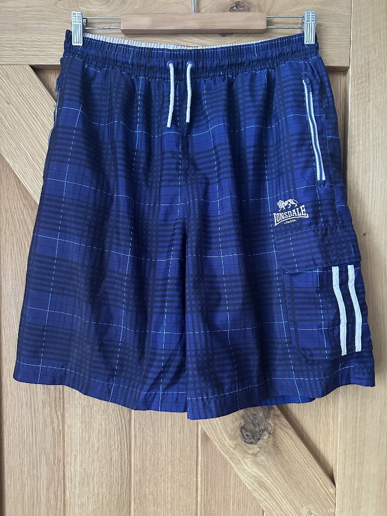 Lonsdale korte broek, maat XL, blauw, Ophalen of Verzenden, Zo goed als nieuw, Maat 56/58 (XL), Blauw