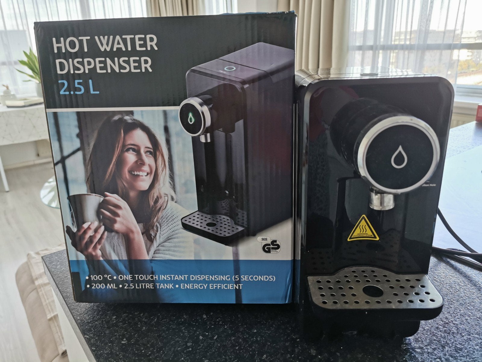 Hot Water Dispenser 2.5L - Direct Kokend Water, Witgoed en Apparatuur, 2 liter of meer, Ophalen, Zo goed als nieuw