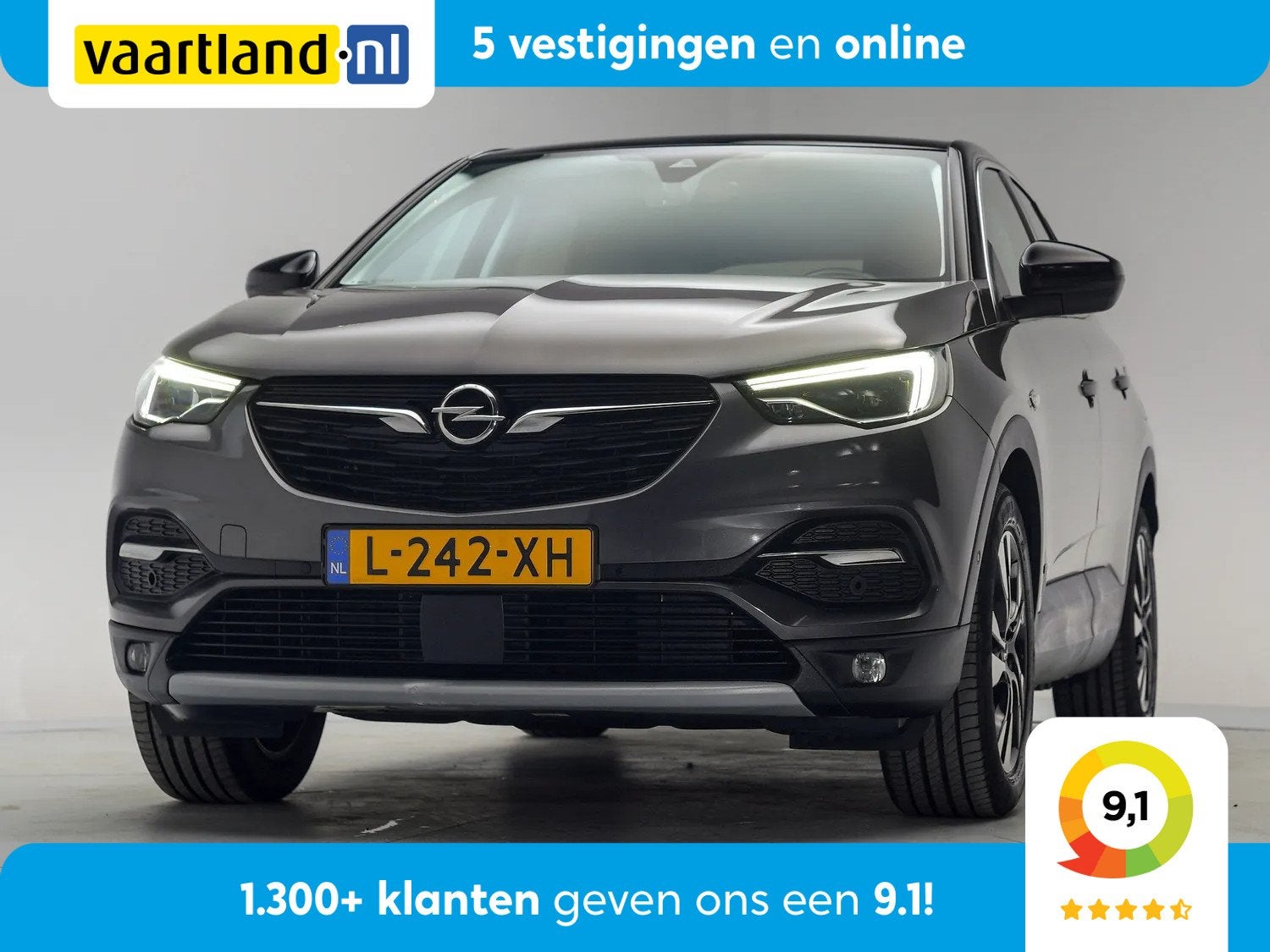 Opel Grandland X 1.6 Plug-in Hybrid 225 Ultimate [ SOH 90,9%, Auto's, Automaat, 228 pk, Bedrijf, Hybride Elektrisch/Benzine