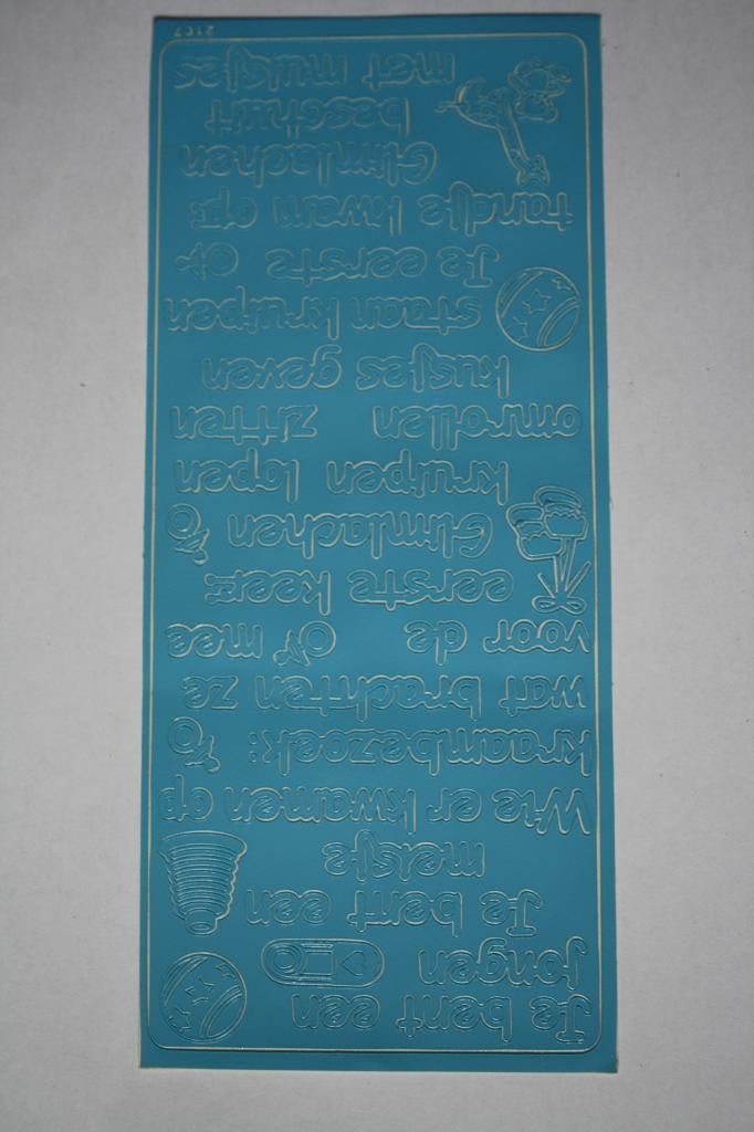 6 st. Scrapbook baby/jongen sierstickers blauw 8538, Ophalen of Verzenden, Nieuw, Kind, Overige typen