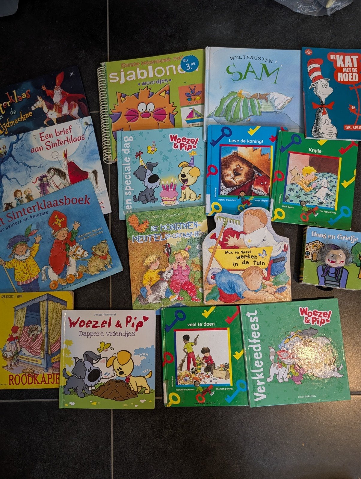Verzameling kinderboeken, Woezel en Pip, Dikkie Dik, Sint, Ophalen of Verzenden, Gelezen, Kind en Jeugd
