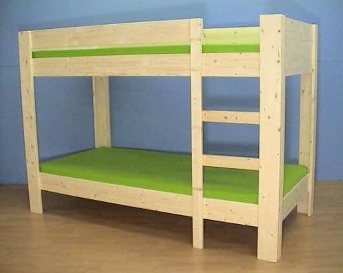 houten STAPELBED 80x180 t/m 90x200 cm, Ophalen of Verzenden, Nieuw, Hoogslaper