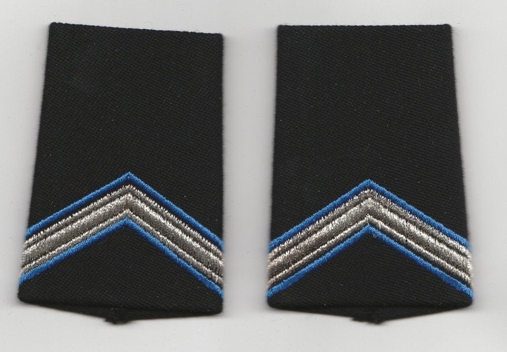 Set rang Marechaussee (KMar) Wachtmeester (zwart, taps toelo, Ophalen of Verzenden, Landmacht, Nederland, Embleem of Badge