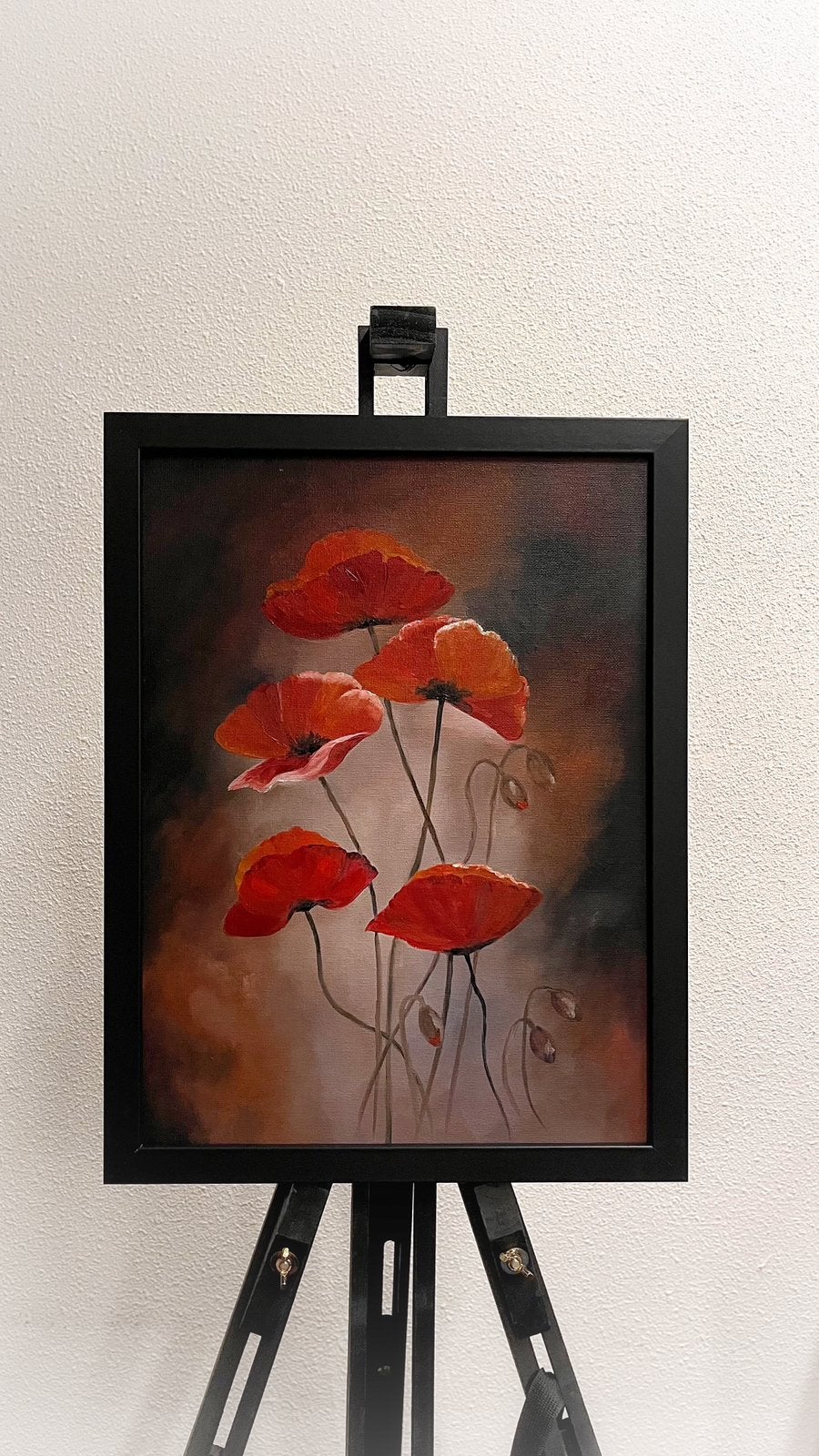 Schilderij met klaprozen, Ophalen of Verzenden