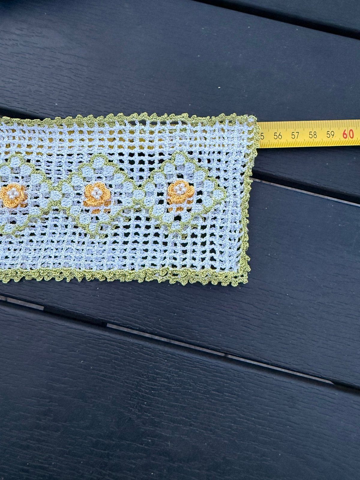 Nieuw gehaakt bandje met bloemenpatroon, Hobby en Vrije tijd, Breien en Haken, Ophalen of Verzenden, Nieuw, Haken, Overige typen