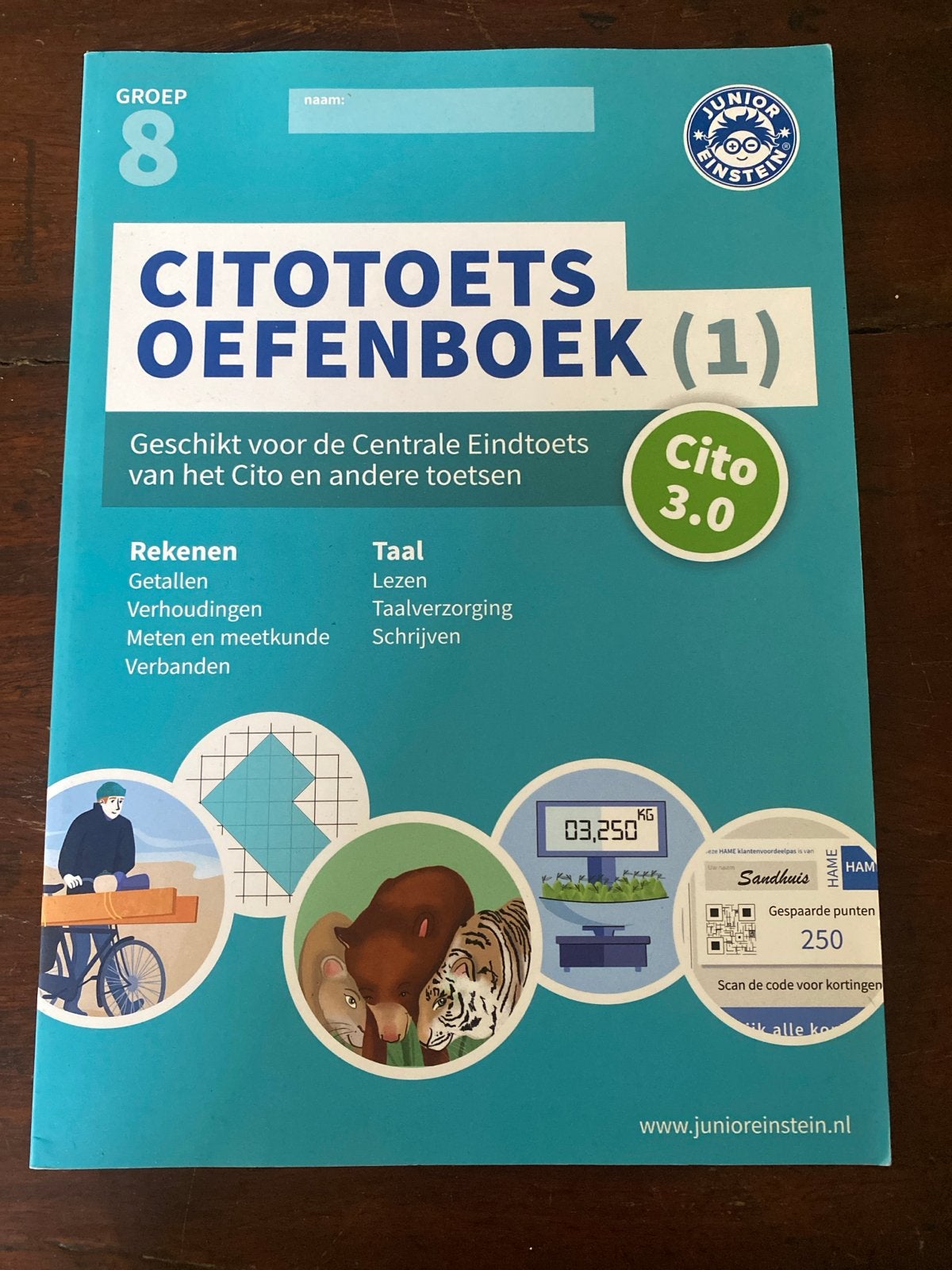 Cito Toets Oefenboek Groep 8 - Junior Einstein, Ophalen of Verzenden, Zo goed als nieuw, Overige niveaus, Overige vakken
