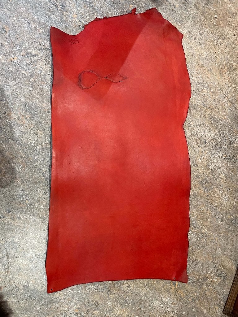 Mooie vellen tuigleer rood en oker/beige, Ophalen of Verzenden, Nieuw