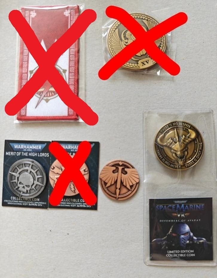 Warhammer & Space Marine 2, coins, patch, limited editions, Ophalen of Verzenden, Zo goed als nieuw, Warhammer