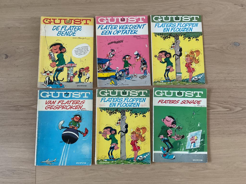 Guust Flater, Meerdere stripboeken, Ophalen of Verzenden, Gelezen