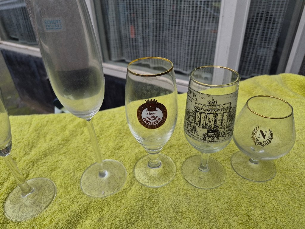 Vintage bierglas van de brouwerij De Leeuw uit Valkenburg,, Ophalen, Zo goed als nieuw, Overige typen
