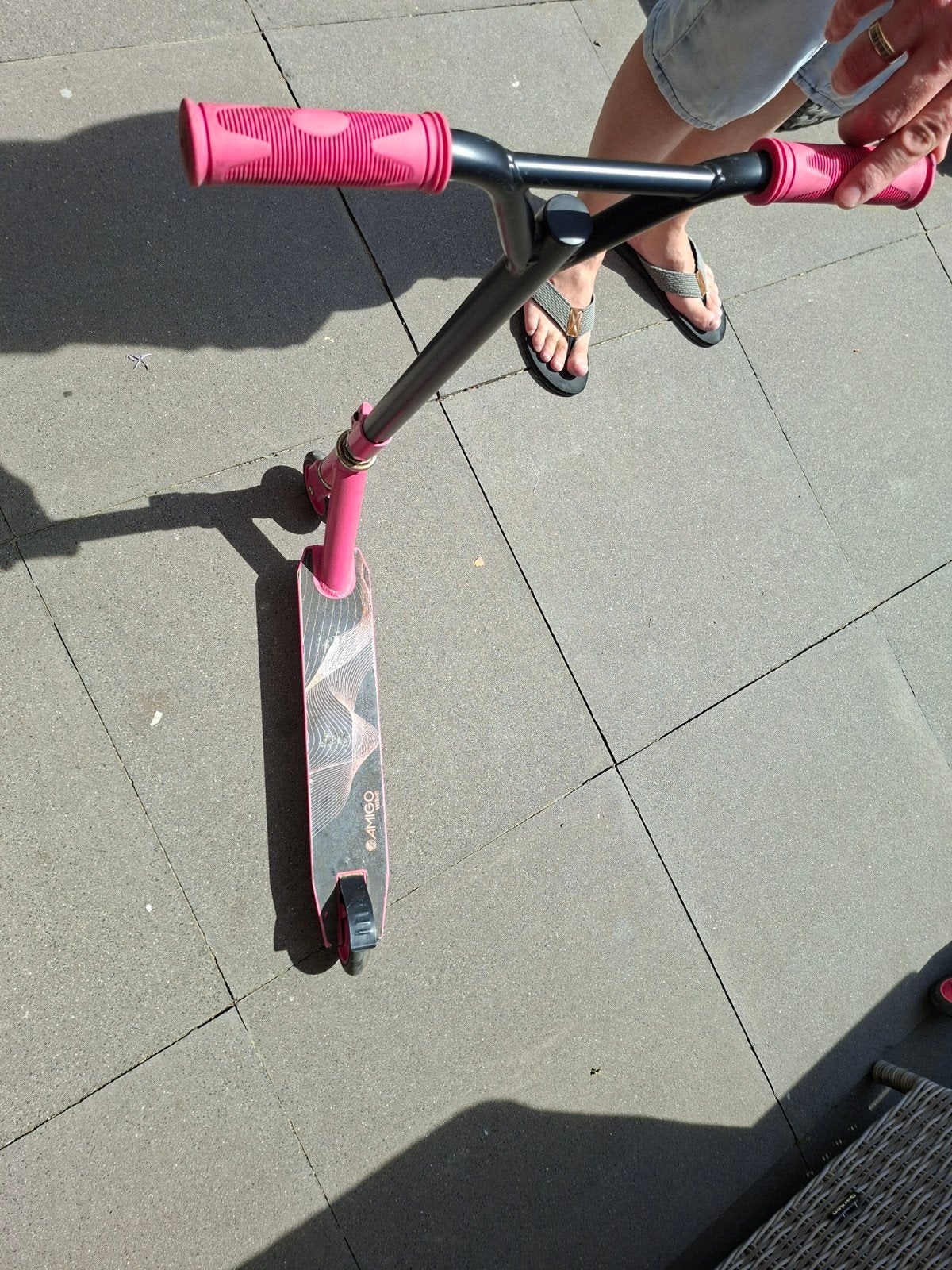 Stuntstep roze, Fietsen en Brommers, Steps, Ophalen, Gebruikt, Gewone step
