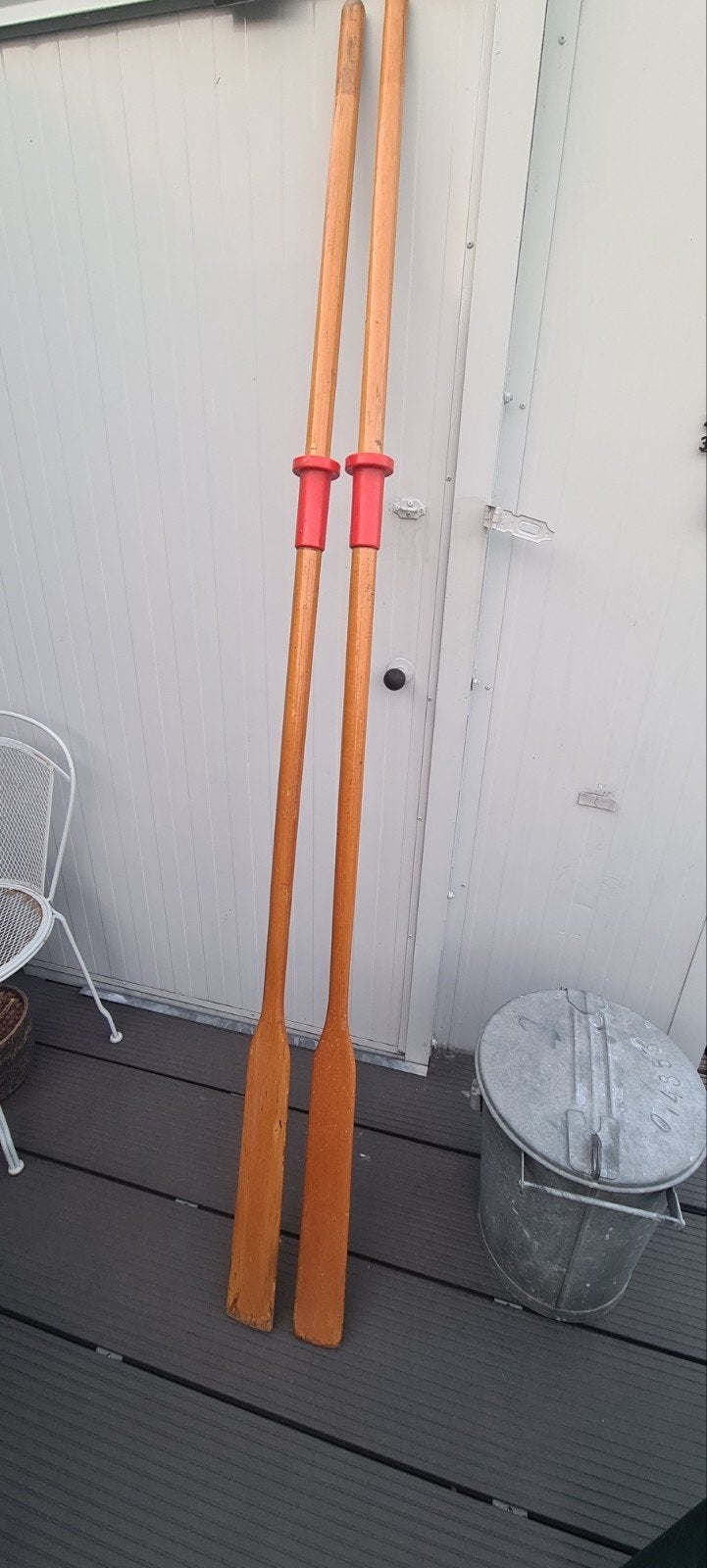 2 houten roeispanen  2 mtr.langhĥ, Ophalen
