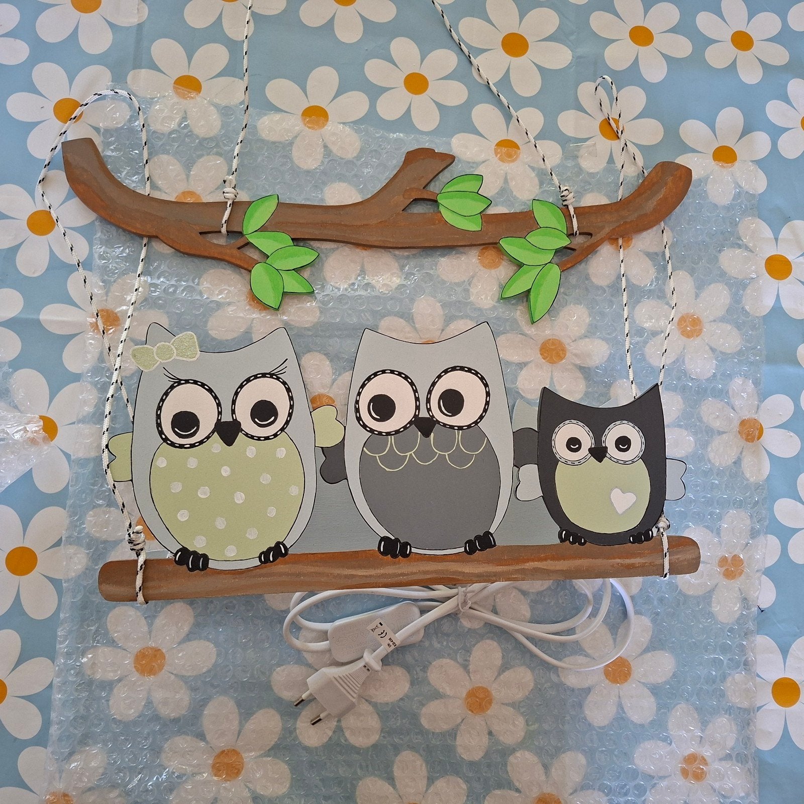 Uilen lamp kinderkamer, Ophalen of Verzenden, Nieuw, Handgemaakt, Lamp