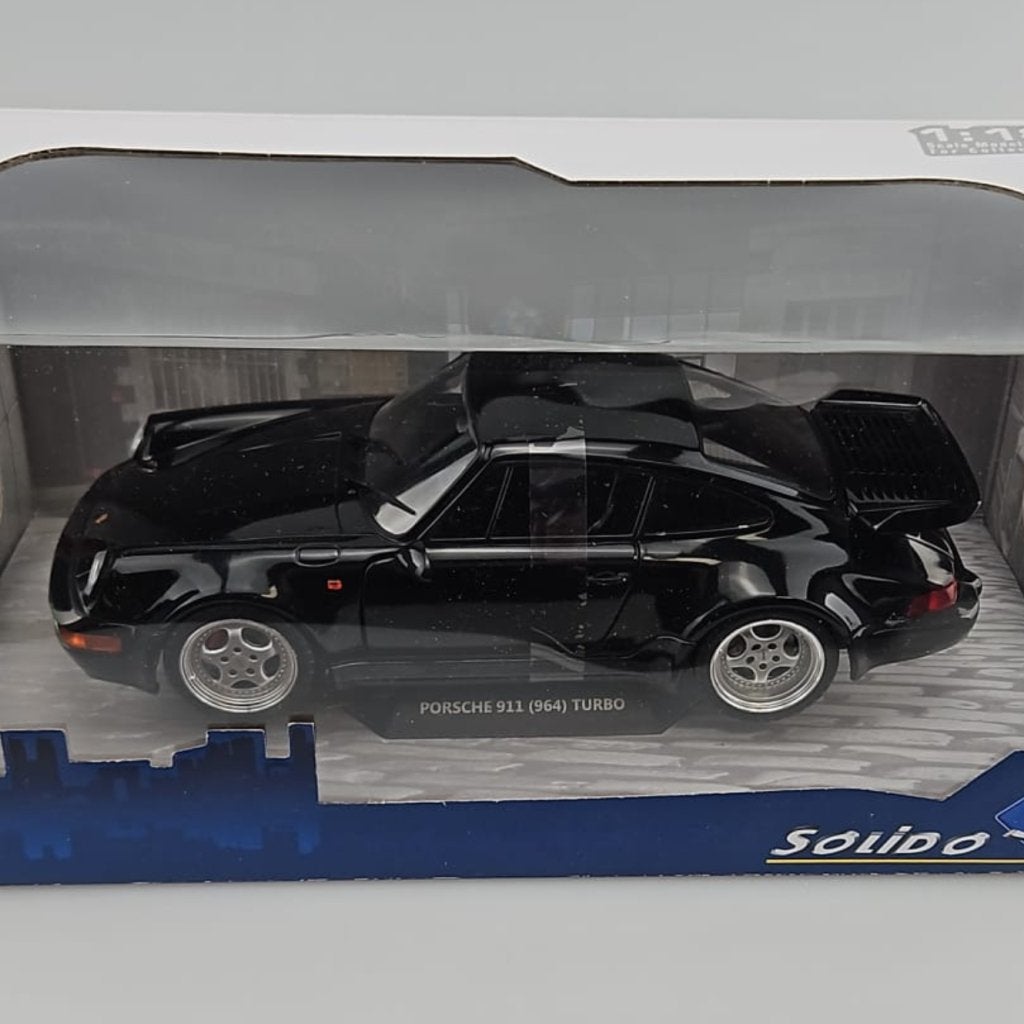 Porsche 911 (964) Turbo 1:18 Solido Zwart | Nieuw, Flex Ltd., Nieuw, https://flex.com/contact-us, Nobelstraat 10, 5807 GA Oostrum LB, Limburg, Nederland