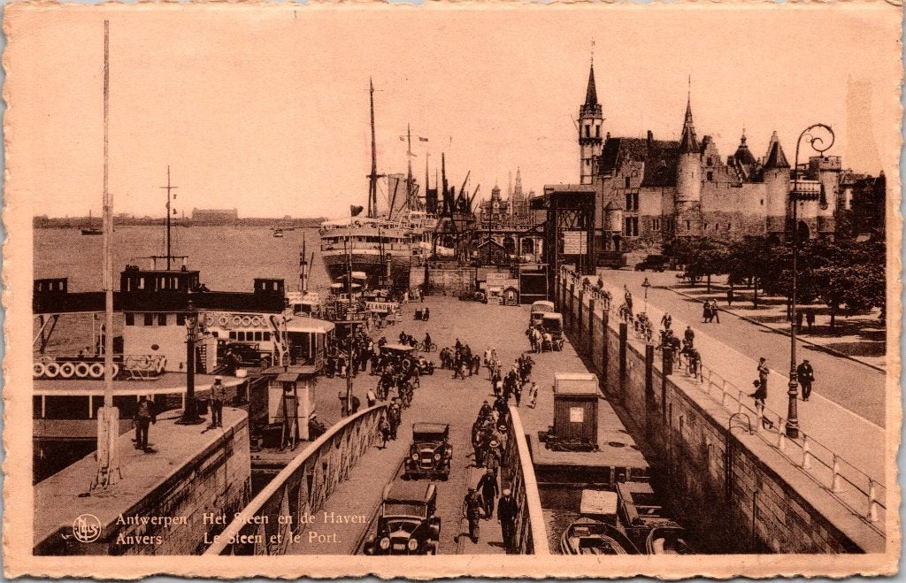 Antwerpen België - 12 oude postkaarten Haven VI, Verzamelen, Ansichtkaarten | België, Verzenden, 1940 tot 1960, Gelopen, Antwerpen