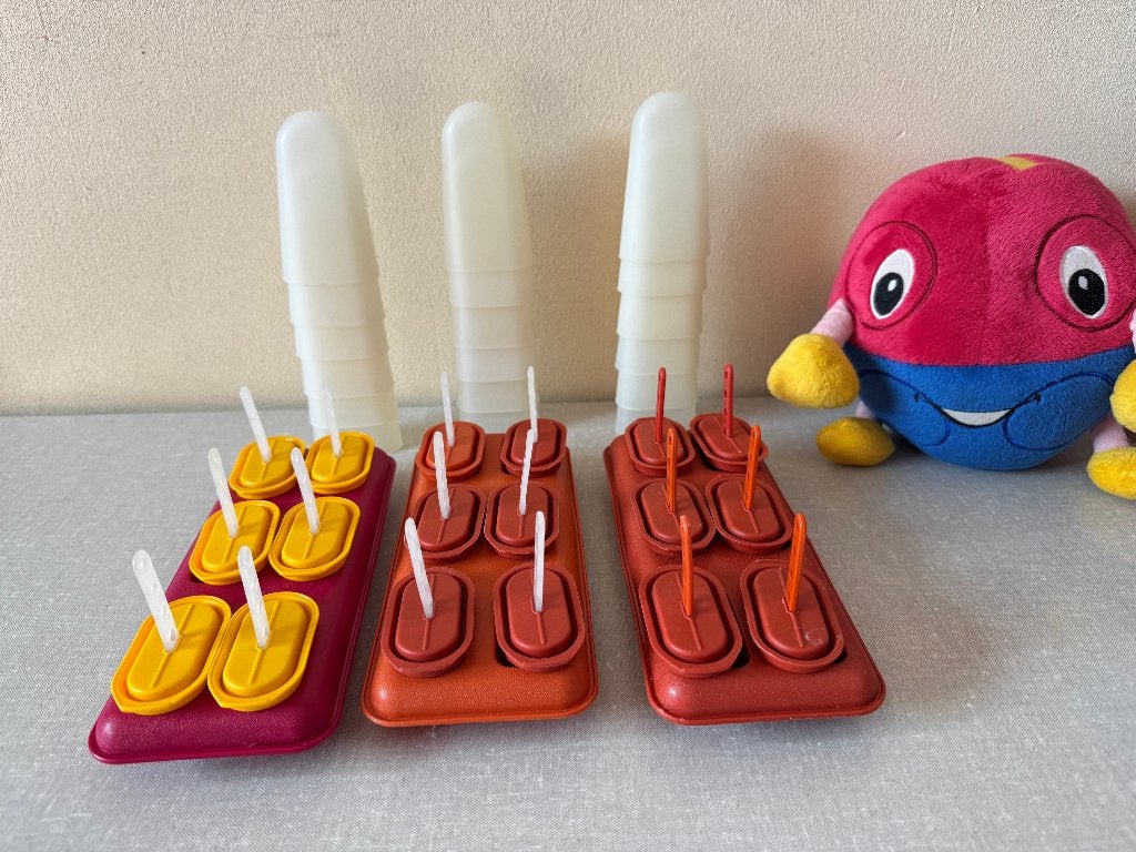 TUPPERWARE ijsvormpjes - zelf ijsjes maken ijsvormen, Ophalen of Verzenden, Gebruikt, Overige typen, Met handvat
