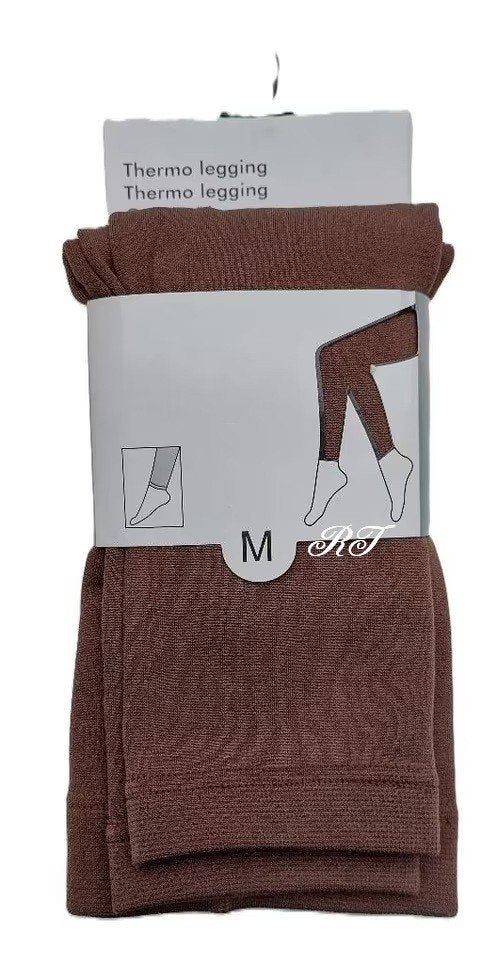 Mooie bruine thermo winter legging., Legging, Bruin, Maat 40/42 (M), Ophalen of Verzenden