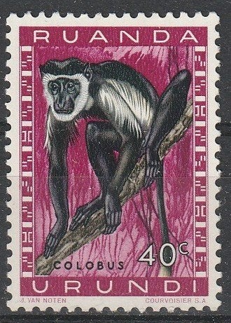 4411. Ruanda Urundi 163 pfr. Aap, Ophalen of Verzenden, Overige landen, Postfris