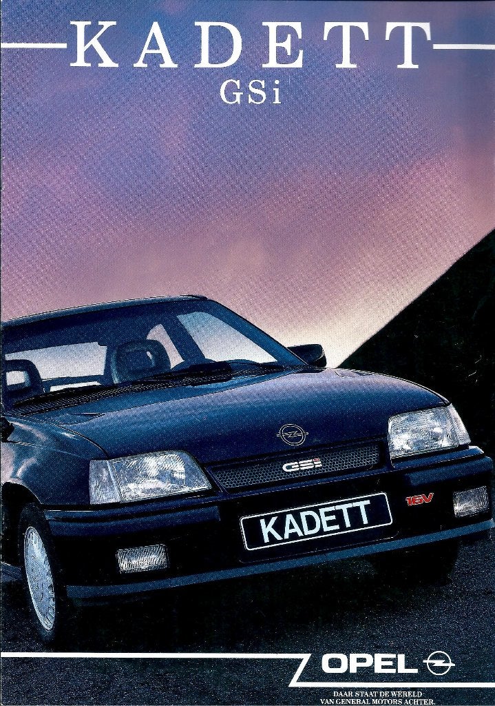 Brochure Opel Kadett GSi 16V 1989, Ophalen of Verzenden, Gelezen, Opel