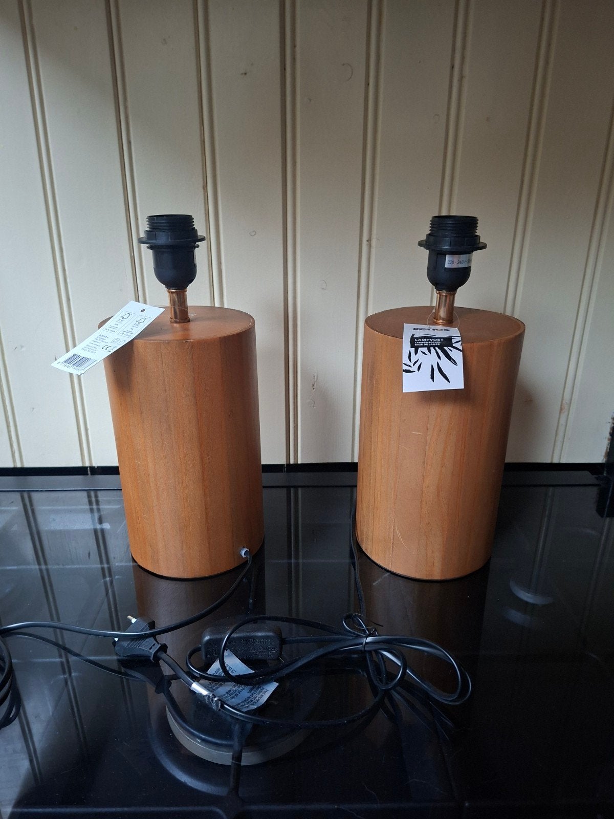 2 tafellampen van Xenos nieuw, Bruin, Ophalen of Verzenden, Nieuw, E27 (groot)