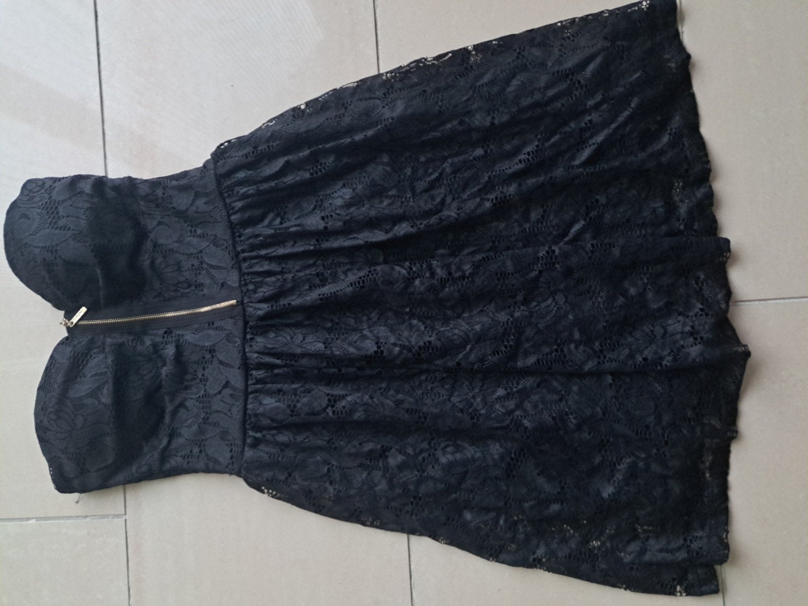 Zwart strapless jurkje mt S, Zwart, Ophalen of Verzenden, Zo goed als nieuw, Maat 36 (S)