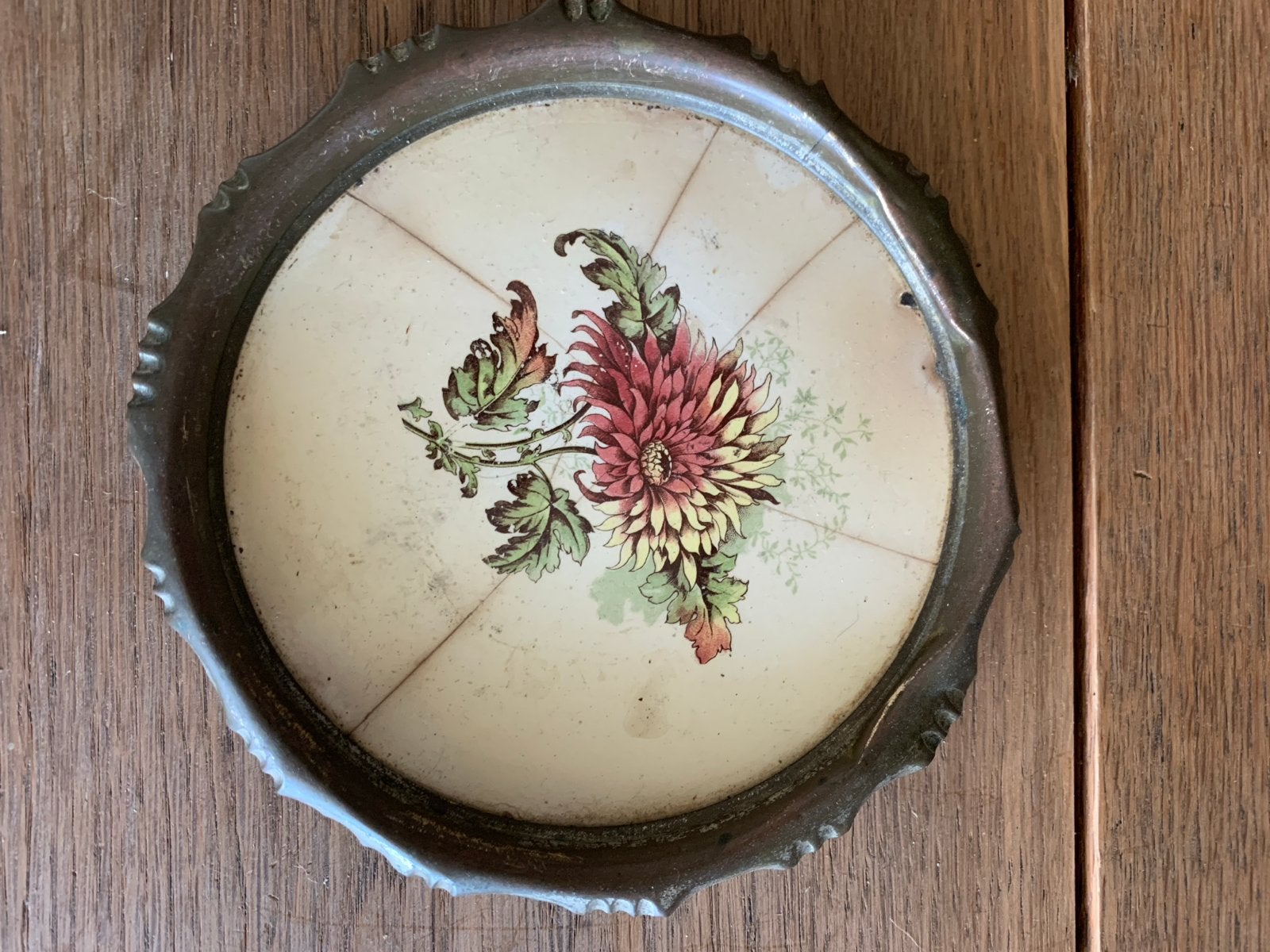 Antieke onderzetter met bloemmotief, Antiek en Kunst, Ophalen