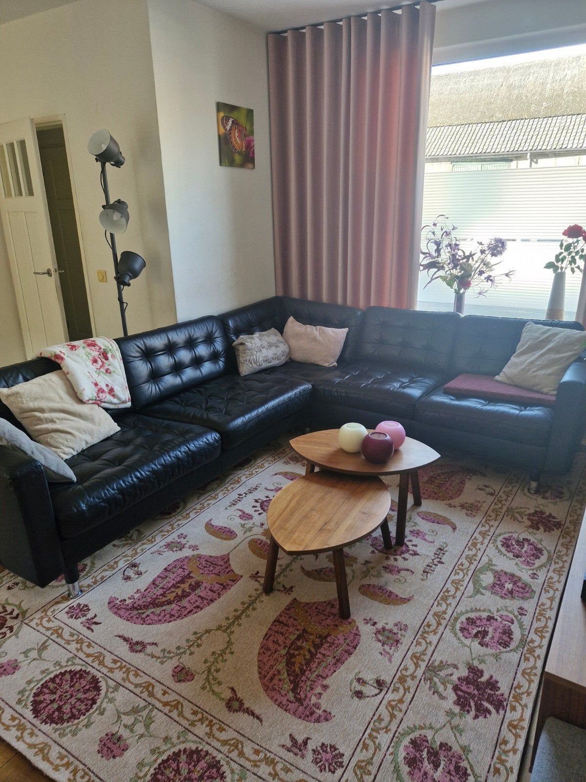 Ikea Hoekbank Zwart - Comfortabel en Ruim, Ophalen, Gebruikt, Hoekbank, 75 tot 100 cm